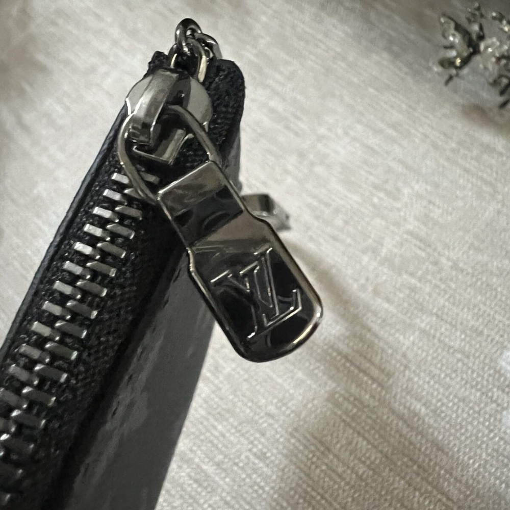 LOUIS VUITTON Pochette Cles Key Pouch Monogram Eclipse Reverse Purse Card Wallet - Picture 10 of 11